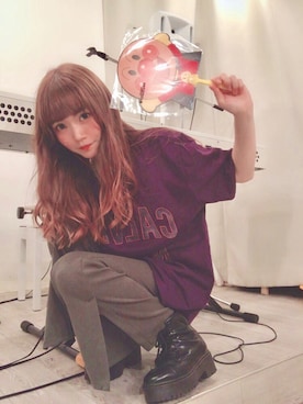 「MURUA（ムルーア）のレースアップワークブーツ（ブーツ）」を使った、yuchaさん（レディース・153cm）の夏コーディネート