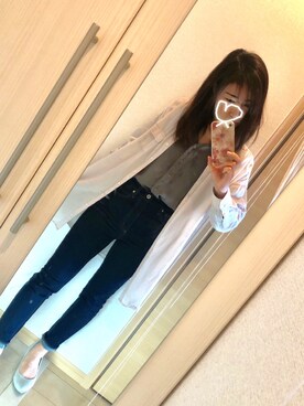 「無印良品（ムジルシリョウヒン）のアイテム（Shirts、ベージュ系）」を使った、Mamekozuemonさん（レディース・156cm）の春コーディネート