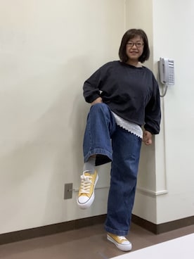 「へんなポーズ」｜satomiさん（レディース・158cm）の春コーディネート