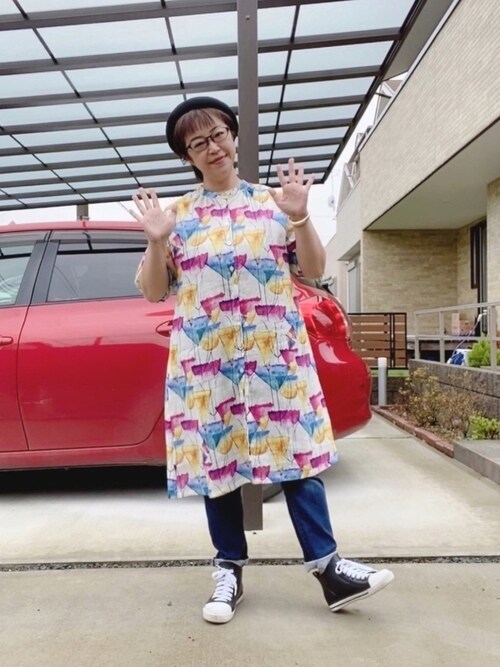 Satomi Design Tshirts Store Graniphのシャツワンピースを使ったコーディネート Wear