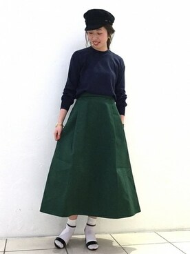 「Spick & Span（スピックアンドスパン）のアイテム（ハンチング/ベレー帽）」を使った、AiRIさん（レディース・168cm）の春コーディネート