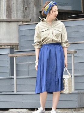 「allstar」｜「アイテム（スカート）」を使った、AiRIさん（レディース・168cm）の春コーディネート