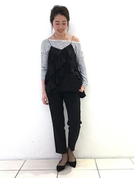 「肌見せ」｜AiRIさん（レディース・168cm）の春コーディネート