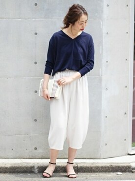 「Spick & Span（スピックアンドスパン）のアイテム（その他パンツ）」を使った、AiRIさん（レディース・168cm）の春コーディネート