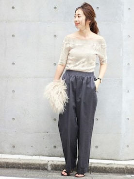 「arron（アローン）のアイテム」を使った、AiRIさん（レディース・168cm）の夏コーディネート