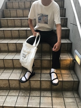 「OPENING CEREMONY（オープニングセレモニー）のアイテム」を使った、みっちーさん（メンズ・173cm）の夏コーディネート
