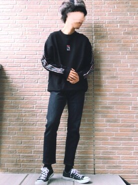 「zozoデニム」｜「アイテム（スウェット）」を使った、みっちーさん（メンズ・173cm）の秋コーディネート