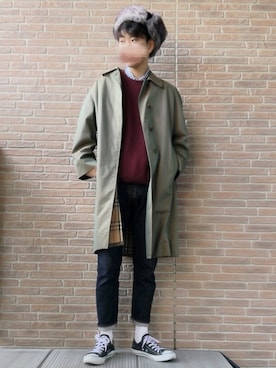 「アイラブCONVERSE」｜「アイテム（スウェット）」を使った、みっちーさん（メンズ・173cm）の秋コーディネート