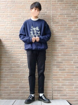 「zozoデニム」｜「アイテム（ブーツ）」を使った、みっちーさん（メンズ・173cm）の冬コーディネート