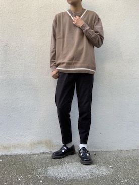 「YARD PLUS（ヤードプリュス）のアイテム（ベスト）」を使った、みっちーさん（メンズ・173cm）の春コーディネート