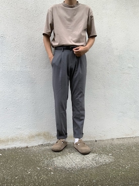 「417 EDIFICE（フォーワンセブンエディフィス）のアイテム（スラックス）」を使った、みっちーさん（メンズ・173cm）の春コーディネート