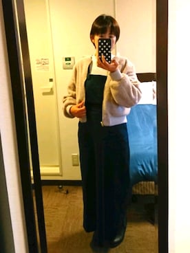 「chocol raffine robe（ショコラフィネローブ）のアイテム（ブルゾン）」を使った、yumi*さん（レディース・163cm）の冬コーディネート