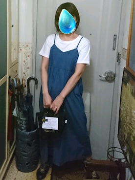 「AS KNOW AS plus（アズノゥアズプラス）のアイテム（ジャンパースカート）」を使った、yumi*さん（レディース・163cm）の夏コーディネート