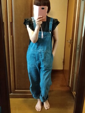 「SpRay（スプレイ）のアイテム（オールインワン・サロペット）」を使った、yumi*さん（レディース・163cm）の夏コーディネート