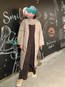 「meJane（ミージェーン）のアイテム（オールインワン・サロペット）」を使った、yumi*さん（レディース・163cm）の冬コーディネート