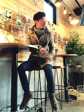 「shuca（シュカ）のアイテム（パンツ）」を使った、ジン3588さん（メンズ・163cm）の春コーディネート