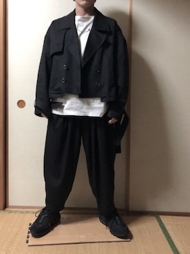 「やっぱりストリートが好き」｜「アイテム（トレンチコート）」を使った、ぺんさん（メンズ・161cm）の秋コーディネート
