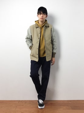 「Jackman（ジャックマン）のアイテム（ジャケット/アウター）」を使った、ryuto irieさん（メンズ・176cm）の冬コーディネート