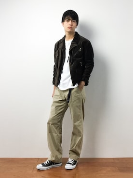 「MONKEY TIME（モンキータイム）のアイテム（ジャケット/アウター）」を使った、ryuto irieさん（メンズ・176cm）の冬コーディネート