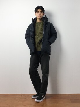 「HARE（ハレ）のアイテム（ダウンジャケット/コート）」を使った、ryuto irieさん（メンズ・176cm）の冬コーディネート