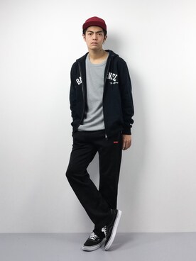 「green label relaxing（グリーンレーベルリラクシング）のアイテム（キャップ）」を使った、ryuto irieさん（メンズ・177cm）の冬コーディネート