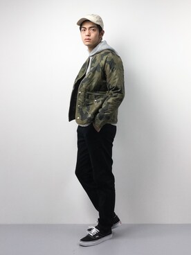 「Johnbull Private labo（ジョンブルプライベートラボ）のアイテム（ブルゾン）」を使った、ryuto irieさん（メンズ・177cm）の冬コーディネート