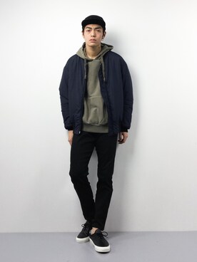 「NVy by（ネイビーバイ）のアイテム」を使った、ryuto irieさん（メンズ・177cm）の冬コーディネート