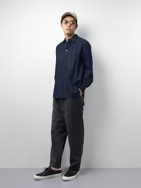 「EN ROUTE（アンルート）のアイテム（その他パンツ）」を使った、ryuto irieさん（メンズ・177cm）の冬コーディネート