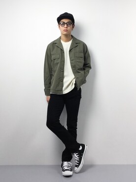 「improves（インプローブス）のアイテム（キャップ）」を使った、ryuto irieさん（メンズ・177cm）の冬コーディネート