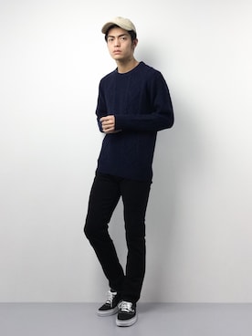 「WILLIAM LOCKIE（ウィリアムロッキー）のアイテム」を使った、ryuto irieさん（メンズ・177cm）の冬コーディネート