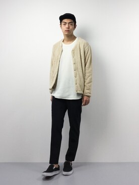 「EN ROUTE（アンルート）のアイテム（その他パンツ）」を使った、ryuto irieさん（メンズ・177cm）の冬コーディネート