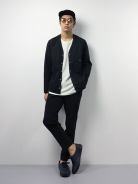 「EN ROUTE（アンルート）のアイテム（その他パンツ）」を使った、ryuto irieさん（メンズ・177cm）の冬コーディネート