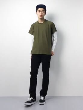 「URBAN RESEARCH Sonny Label（アーバンリサーチサニーレーベル）のアイテム（キャップ）」を使った、ryuto irieさん（メンズ・177cm）の冬コーディネート
