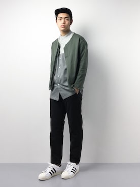 「EN ROUTE（アンルート）のアイテム（その他パンツ）」を使った、ryuto irieさん（メンズ・177cm）の冬コーディネート