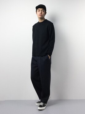 「Johnbull Private labo（ジョンブルプライベートラボ）のアイテム（スラックス）」を使った、ryuto irieさん（メンズ・177cm）の冬コーディネート