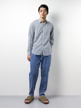 「EN ROUTE（アンルート）のアイテム（パンツ）」を使った、ryuto irieさん（メンズ・177cm）の冬コーディネート