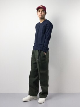 「EN ROUTE（アンルート）のアイテム（パンツ）」を使った、ryuto irieさん（メンズ・177cm）の冬コーディネート