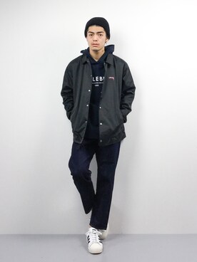 「STUSSY（ステューシー）のアイテム（その他アウター）」を使った、ryuto irieさん（メンズ・177cm）の冬コーディネート