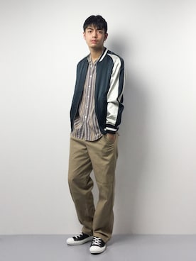 「URBAN RESEARCH DOORS MENS（アーバンリサーチ ドアーズ メンズ）のDOORS Wide Easy Trouser（その他パンツ）」を使った、ryuto irieさん（メンズ・177cm）の冬コーディネート