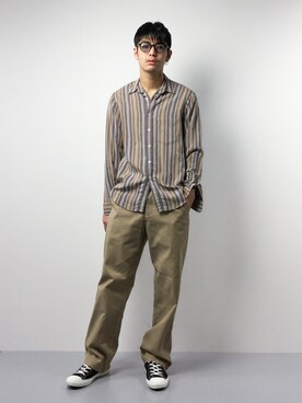 「URBAN RESEARCH DOORS MENS（アーバンリサーチ ドアーズ メンズ）のDOORS Wide Easy Trouser（その他パンツ）」を使った、ryuto irieさん（メンズ・177cm）の冬コーディネート