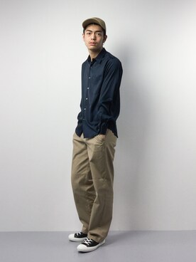 「URBAN RESEARCH DOORS MENS（アーバンリサーチ ドアーズ メンズ）のDOORS Wide Easy Trouser（その他パンツ）」を使った、ryuto irieさん（メンズ・177cm）の冬コーディネート