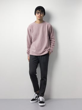 「MONKEY TIME（モンキータイム）のアイテム（スウェット）」を使った、ryuto irieさん（メンズ・177cm）の冬コーディネート