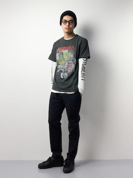 「LAST LIBERTY（ラストリバティ）のアイテム」を使った、ryuto irieさん（メンズ・177cm）の冬コーディネート