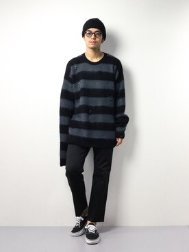 「glamb（グラム）のアイテム（トップス）」を使った、ryuto irieさん（メンズ・177cm）の冬コーディネート