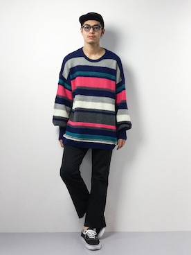 「glamb（グラム）のアイテム（トップス）」を使った、ryuto irieさん（メンズ・177cm）の冬コーディネート