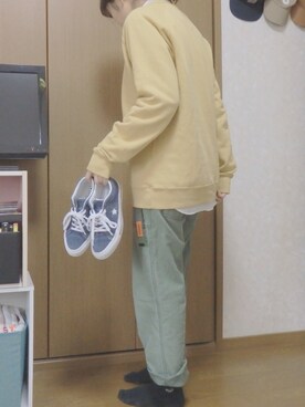 「ikka（イッカ）のアイテム（カーゴパンツ）」を使った、saakkkiiiiさん（レディース・158cm）の春コーディネート