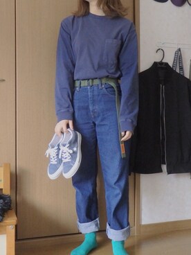 「e.r.g*（イーアールジー）のアイテム」を使った、saakkkiiiiさん（レディース・158cm）の春コーディネート