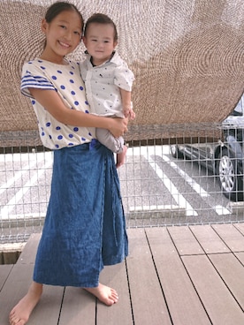 「9ヶ月」｜「アイテム（その他）」を使った、SAWAぽんさん（キッズ・70cm）の夏コーディネート