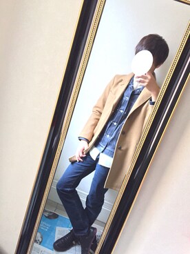 「TAKEO KIKUCHI（タケオキクチ）のアイテム（デニムジャケット）」を使った、けるんさん（メンズ・181cm）の春コーディネート