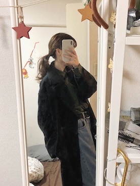 「カッコイイ女子」｜「アイテム（ダッフルコート）」を使った、ルルさん（レディース・162cm）の秋コーディネート